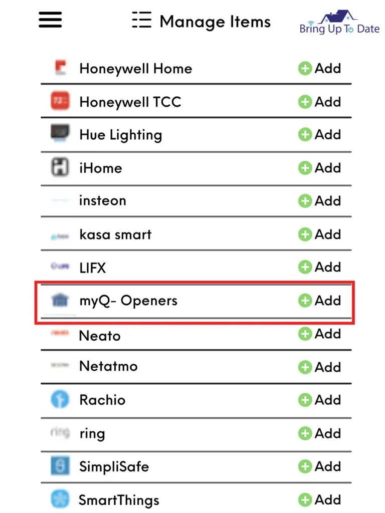 Adding MyQ Garage Opener to SimpleCommands