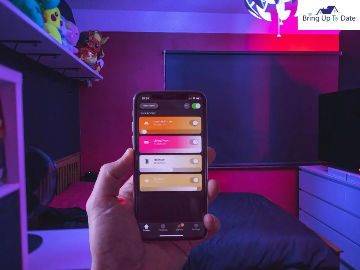 control multiple Hue lights at once via different devices
