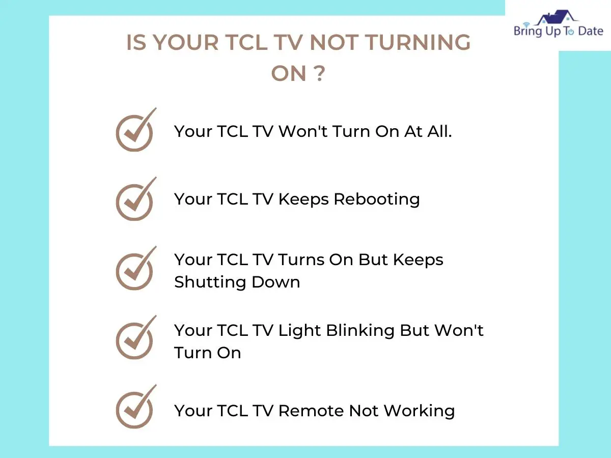 Common Problems While You are Trying to Turn On Your TCL TV