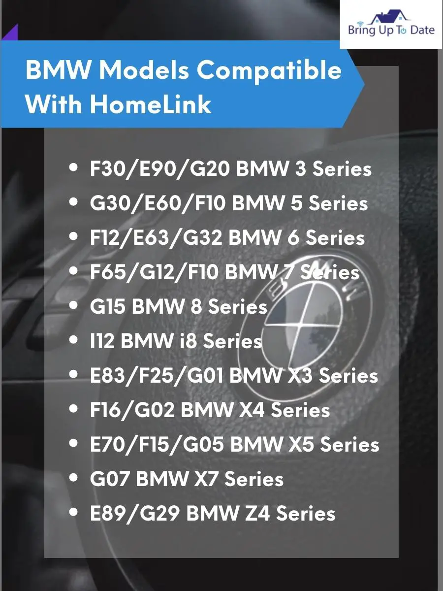 Are all BMW Models Compatible With HomeLink?