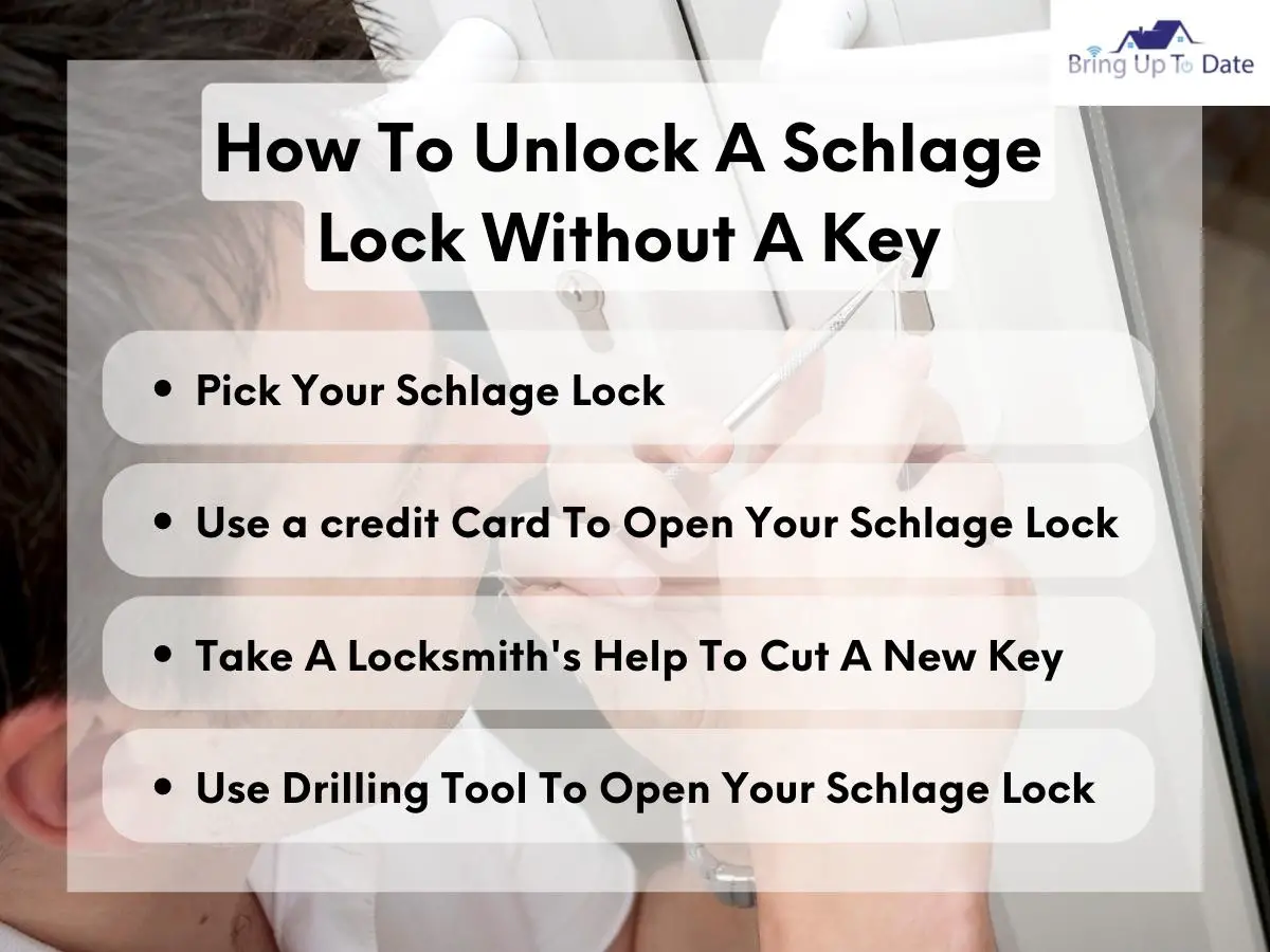 How To Unlock A Schlage Lock Without A Key?